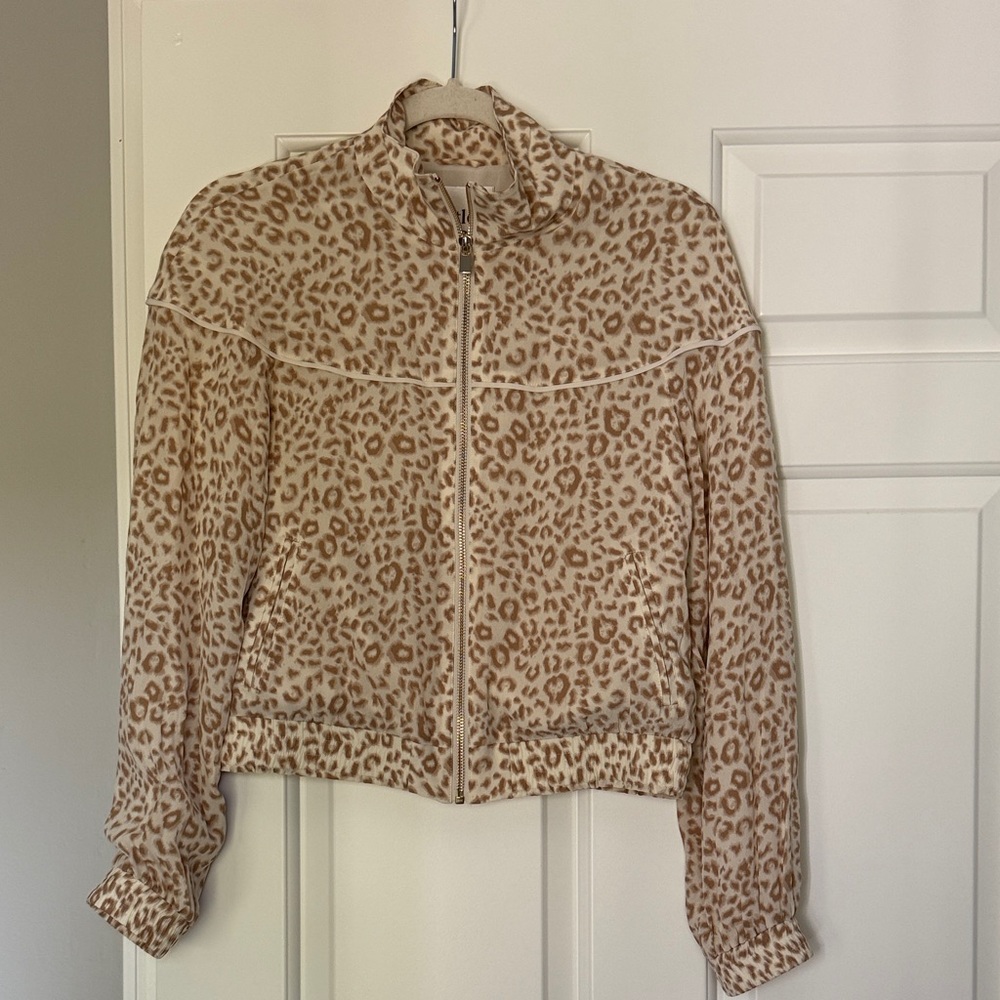 Aritzia Little Moon Leopard Bomber Jacket